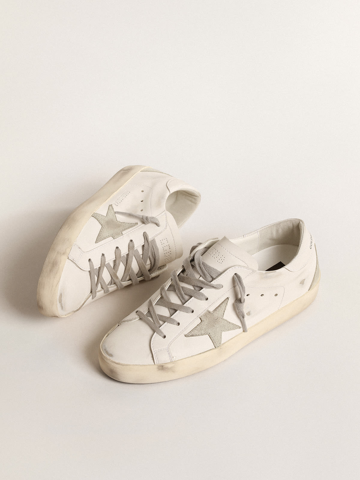 Super-Star Donna bio-based con stella in suede ghiaccio
