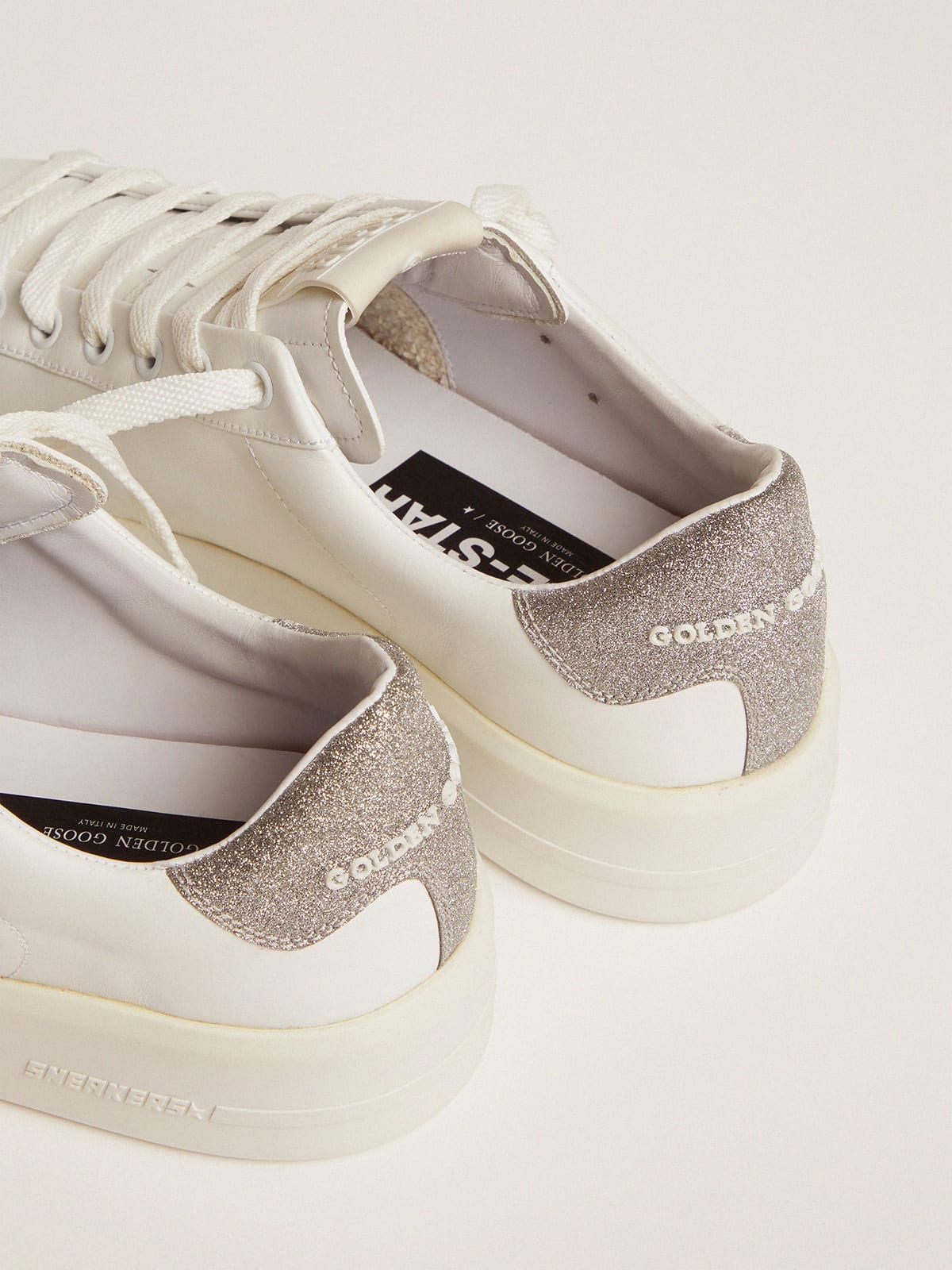 Sneakers Purestar talloncino glitter argento