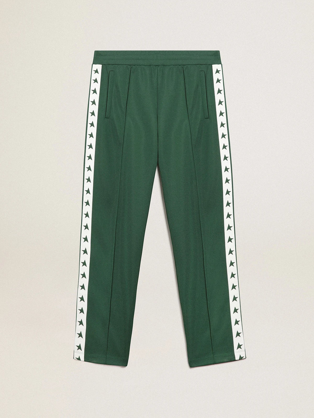 Pantalone jogging da uomo di colore verde con stelle sui lati