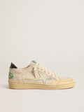 Ball Star con stella in canvas vaniglia e talloncino in pelle