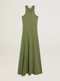 Vestito a canotta di color pesto