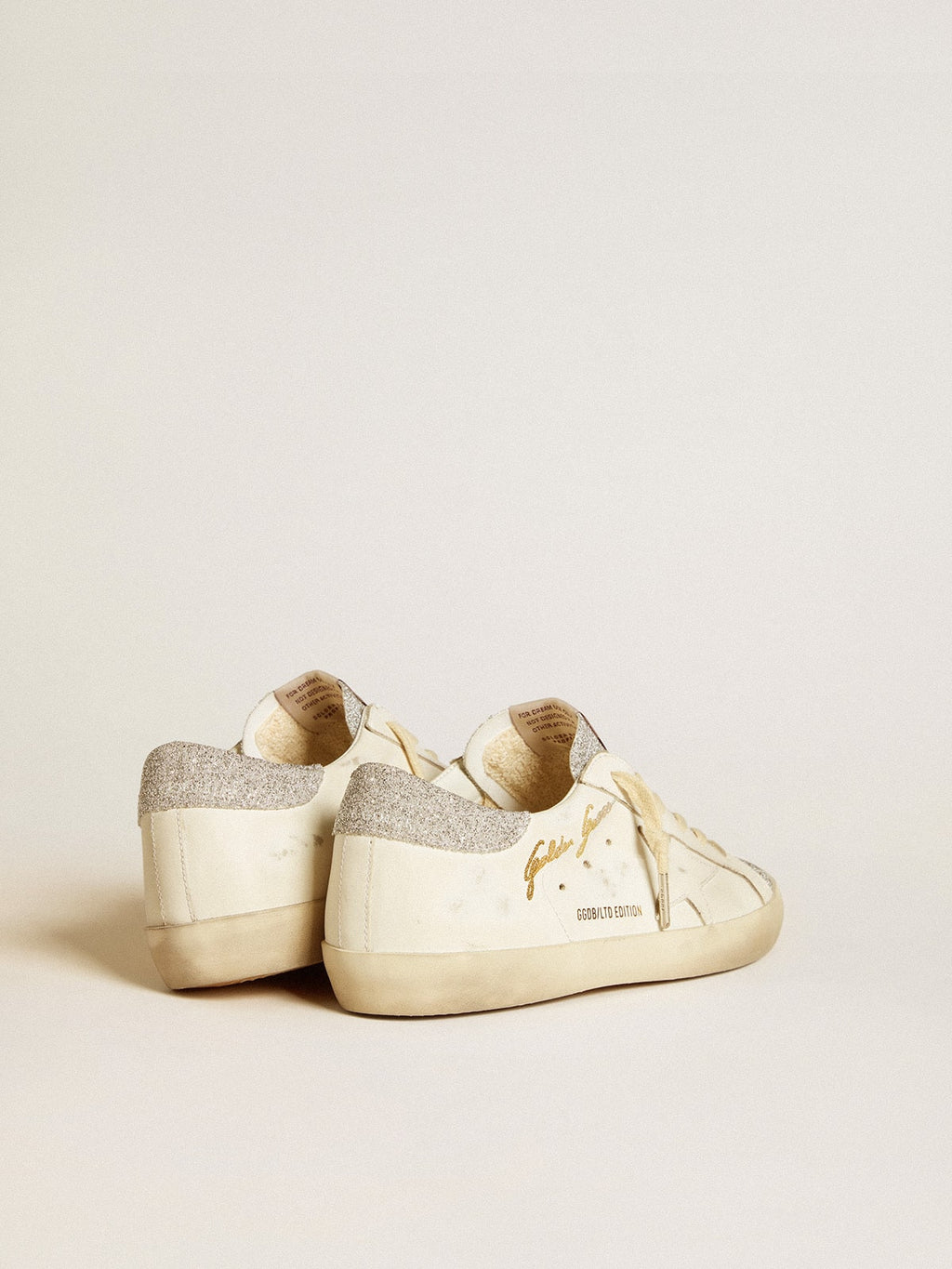 Women’s Super-Star LTD in white leather with Swarovski micro-crystal inserts