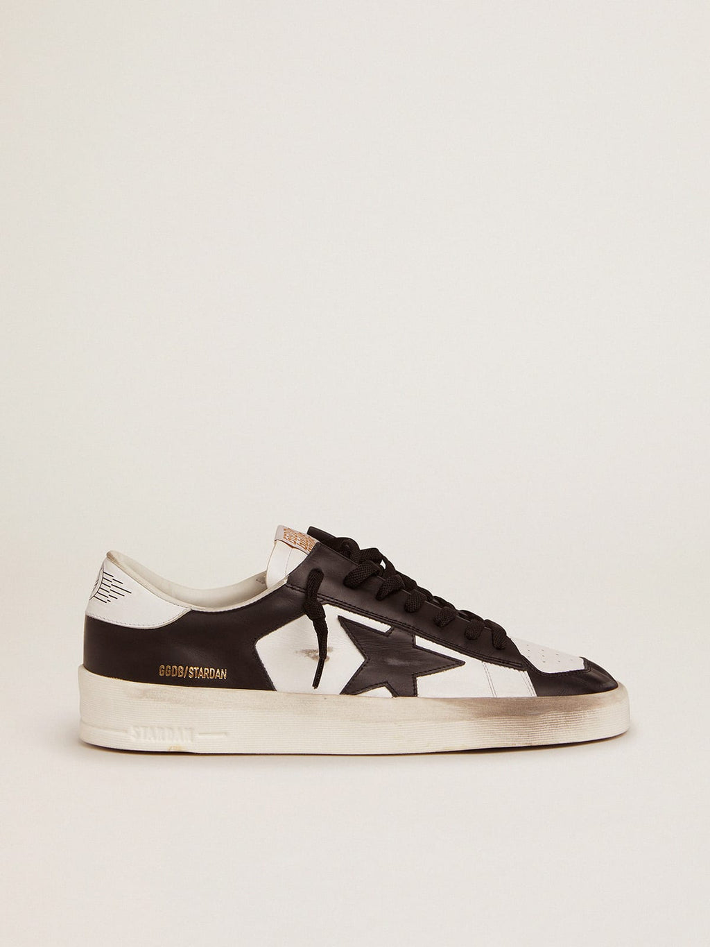 Sneaker Stardan uomo in pelle bianca e nera