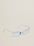 Sunframe Scarlett modello cat eye con montatura argento e cristalli