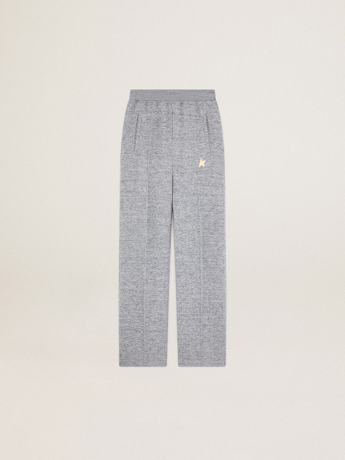 Pantalone jogging di colore grigio con stella dorata sul davanti