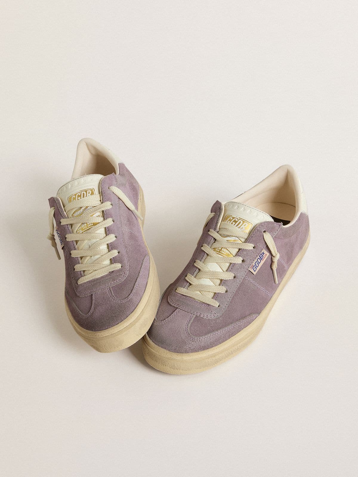 Women's Soul Star in lilac suede with white leather heel tab