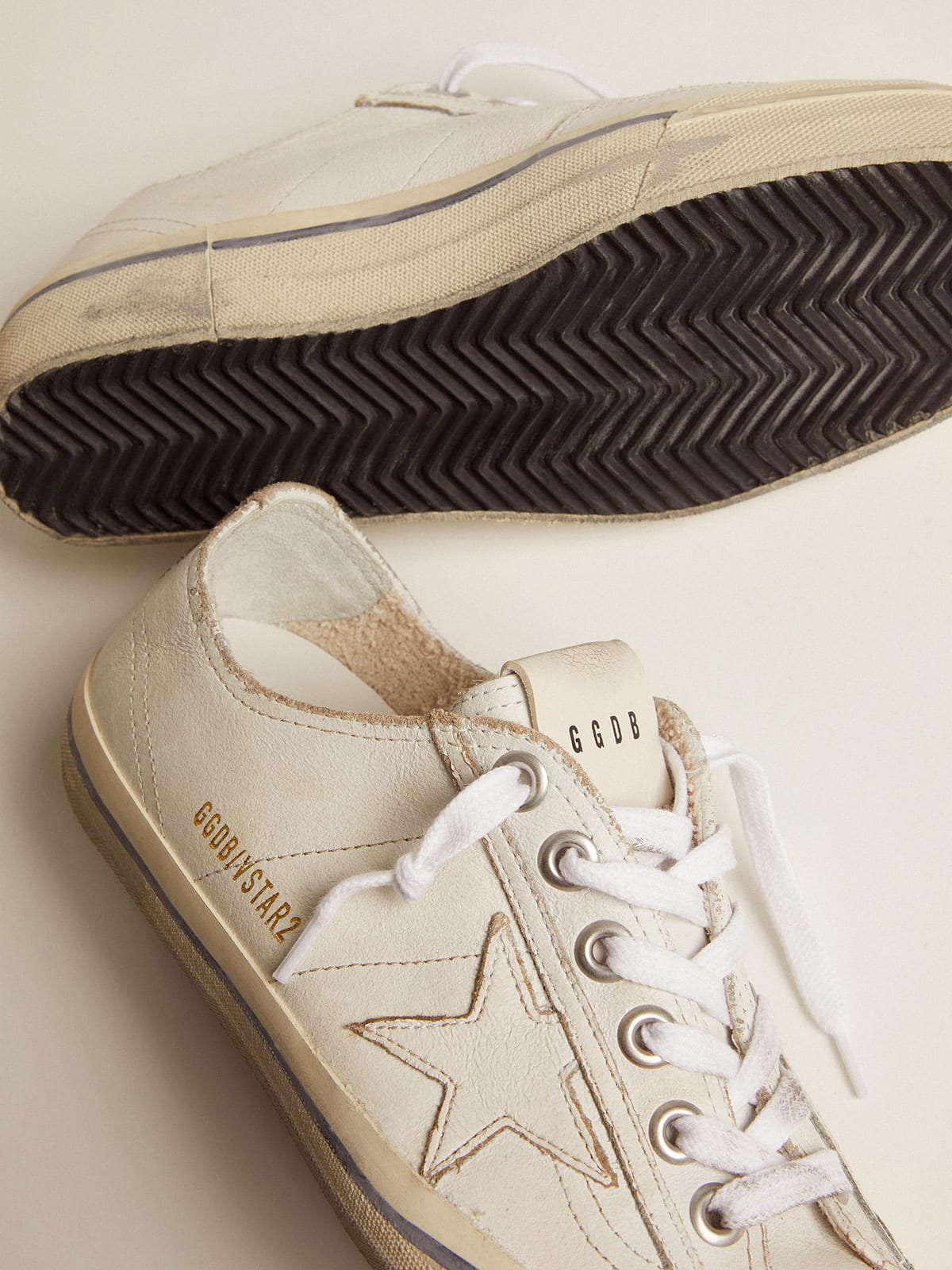 Sneakers V-Star in pelle effetto vintage