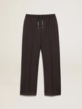 Pantalone jogging Collezione Journey color liquirizia dalla gamba ampia