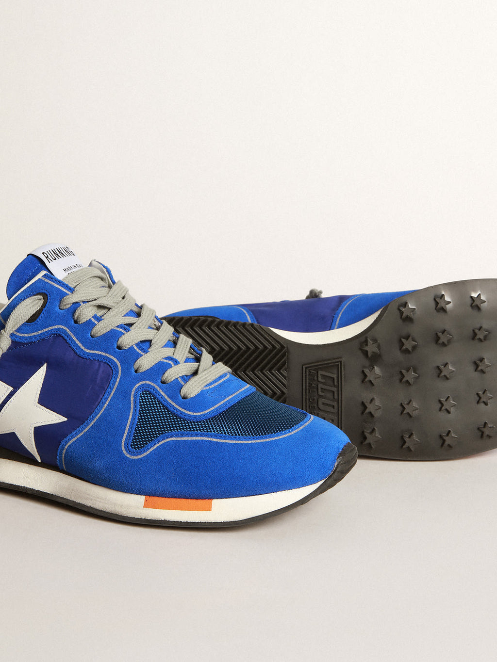 Sneakers Running blu elettrico con stella bianca