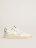 Ball Star LTD in cream with white suede star and metallic silver leather heel tab