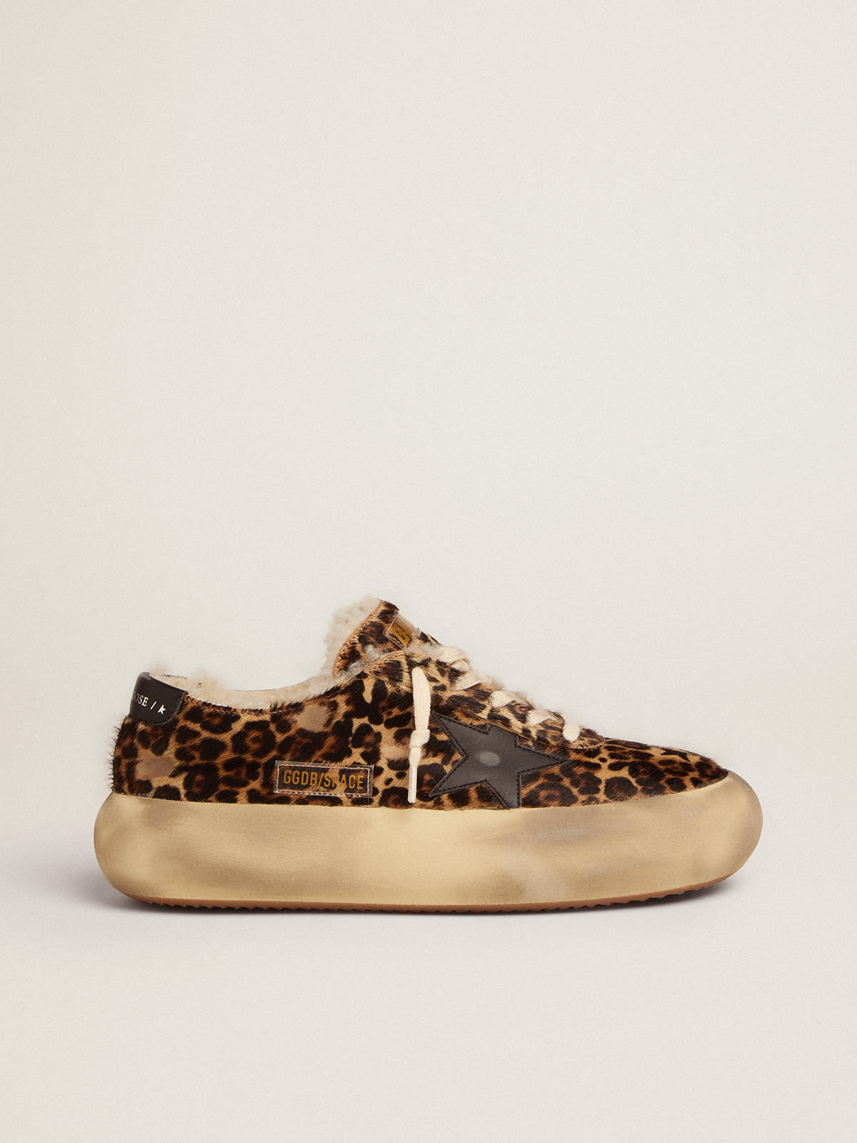 Scarpe Space-Star Uomo in cavallino animalier e fodera in shearling