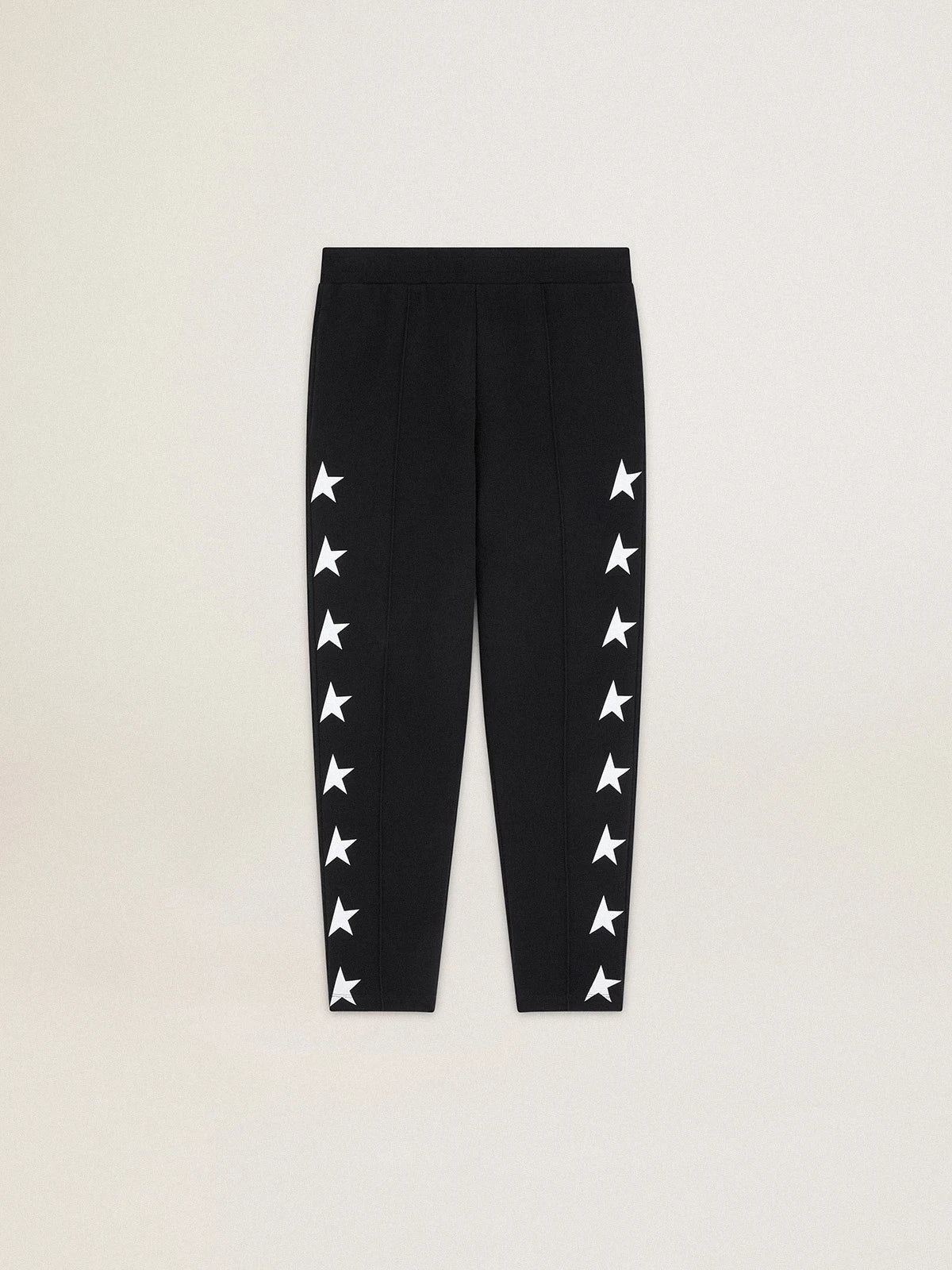 Pantalone jogging di colore nero con stelle bianche a contrasto