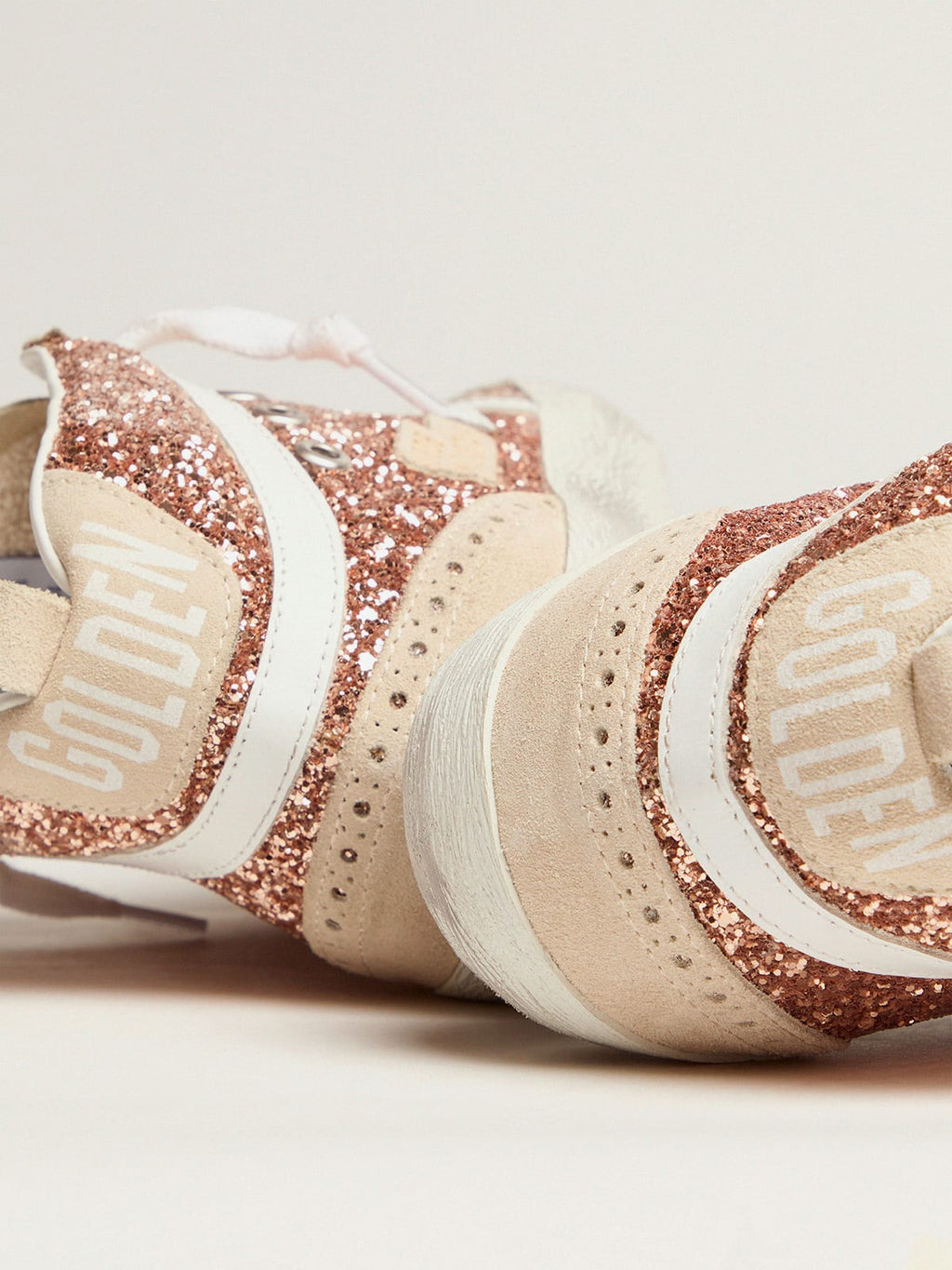 Mid Star con glitter oro rosa