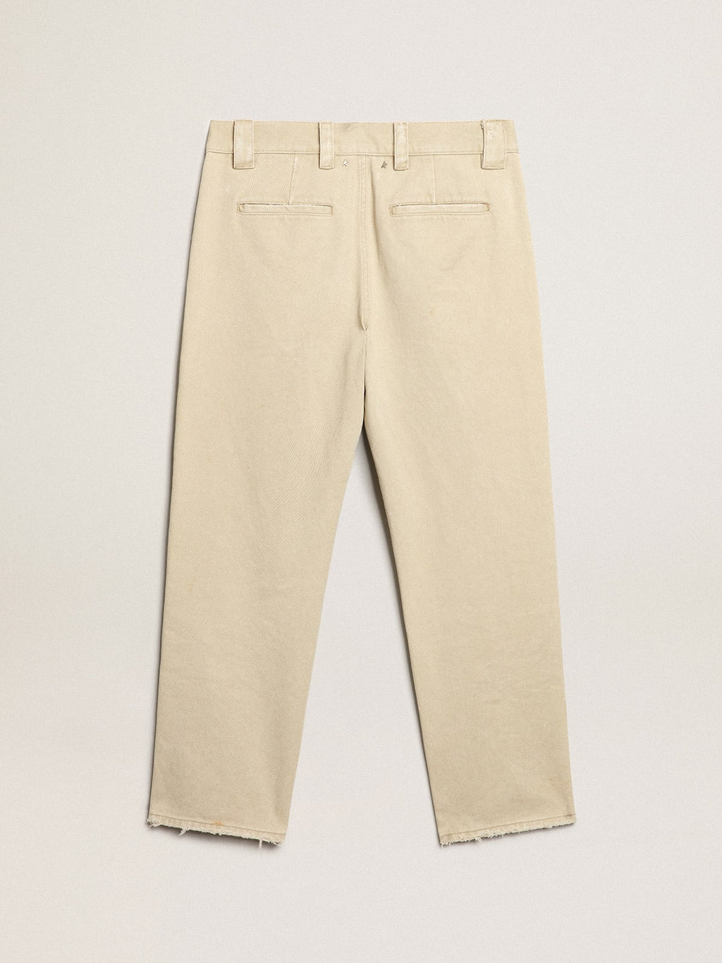 Pantalone in cotone in mix beige