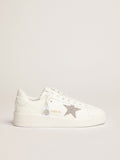 Purestar in pelle bianca con stella in cristalli Swarovski color argento