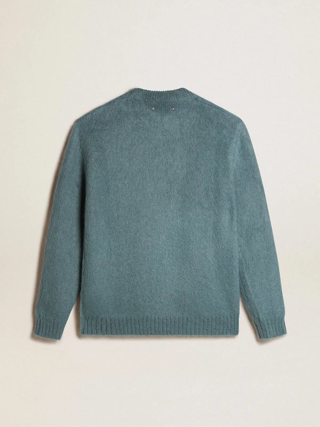 Maglione in mohair color azzurro polvere