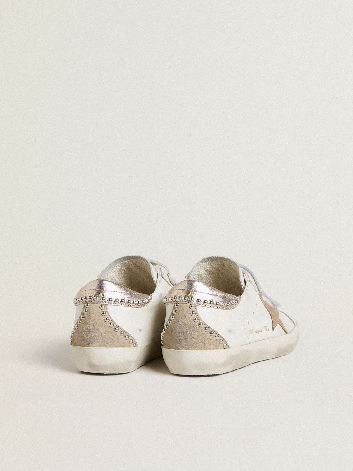 Women’s Old School LTD with rose gold metallic leather star and heel tab