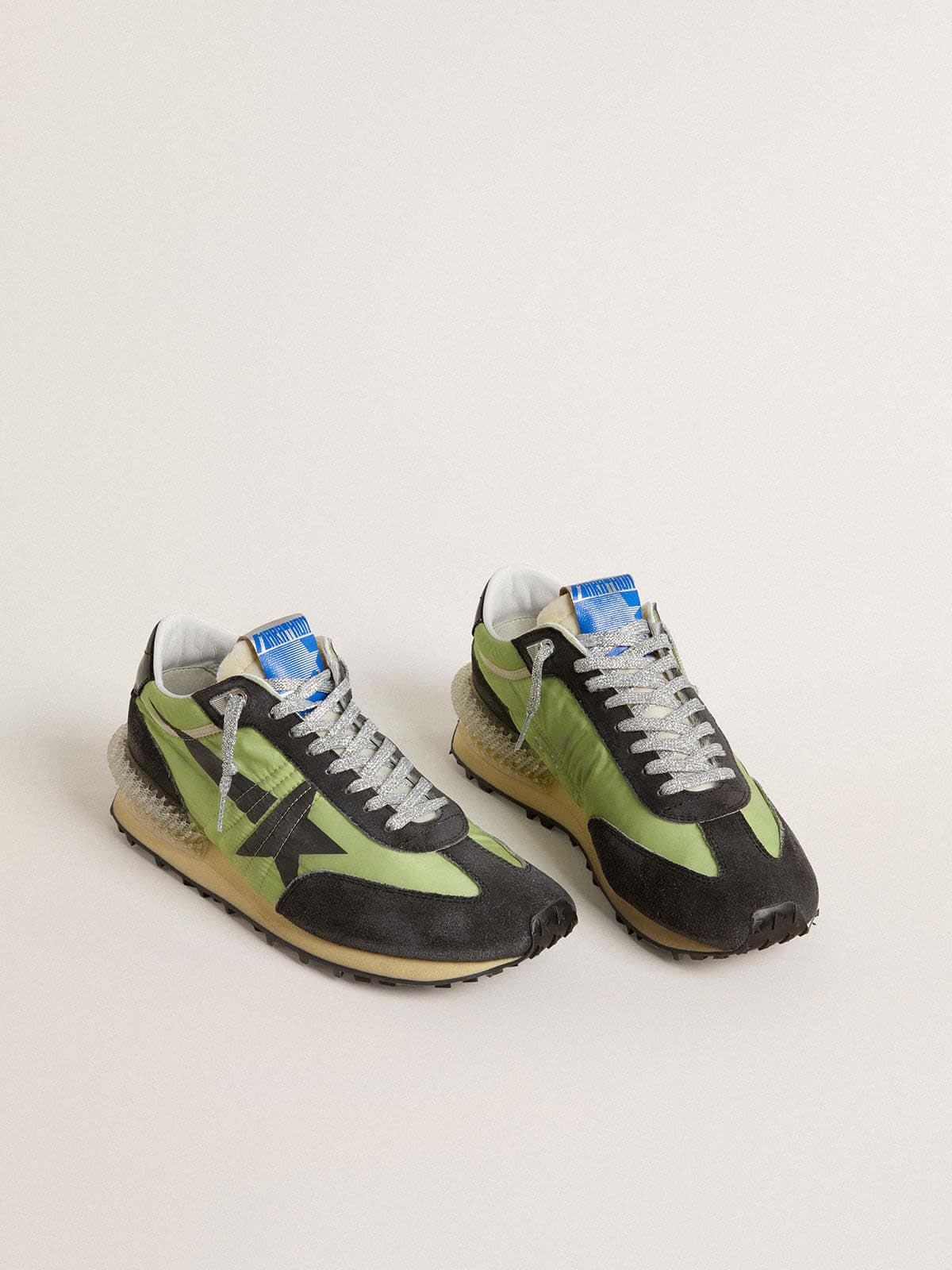 Women’s Marathon with green nylon upper and black star