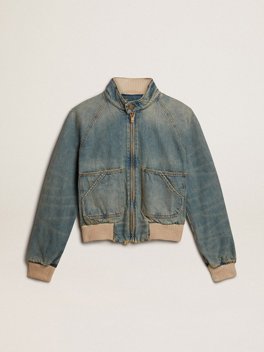Giacca bomber da donna in denim