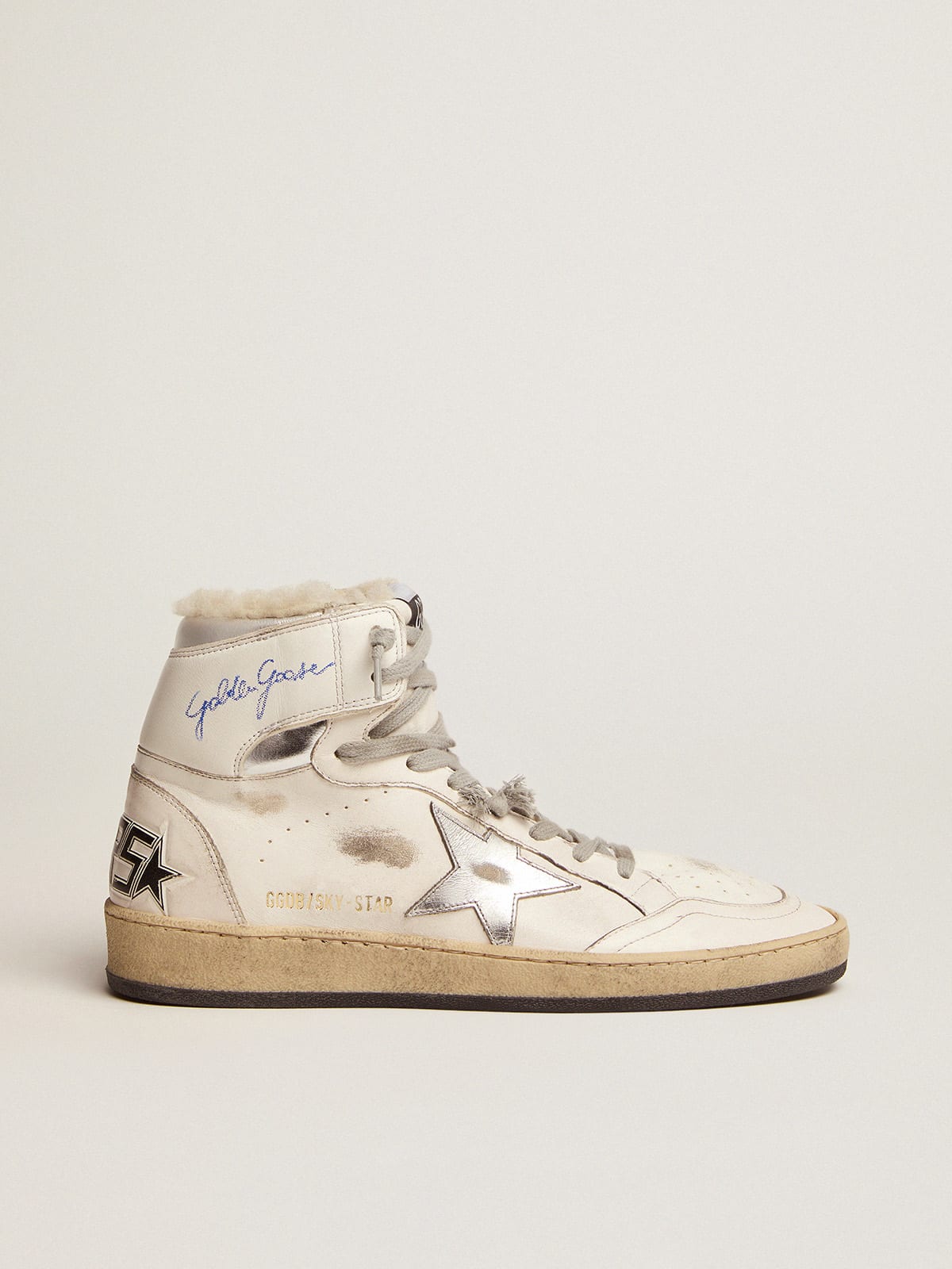 Sneaker Sky-Star donna con firma sulla caviglia e fodera in shearling