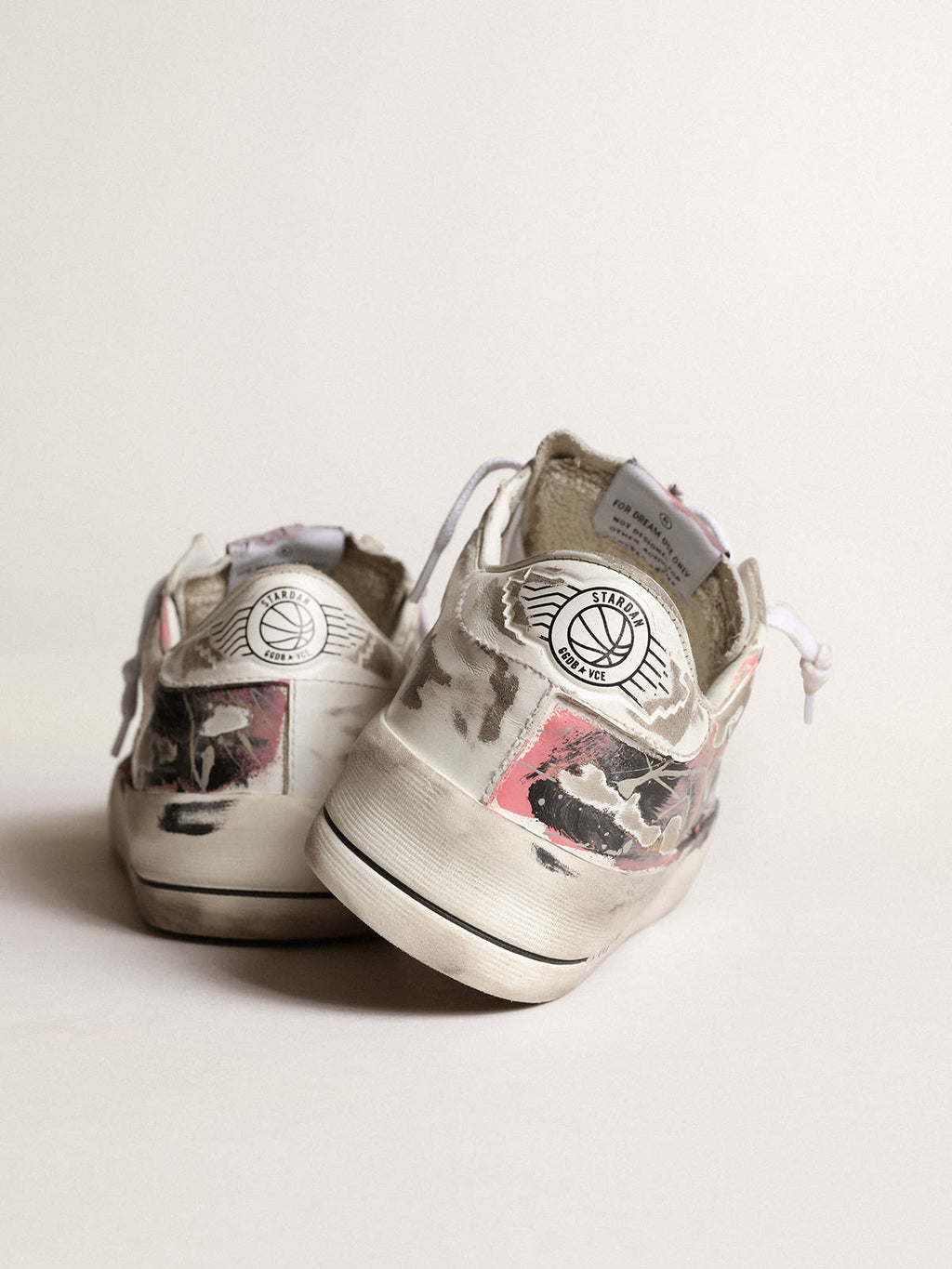 Stardan LAB donna in pelle con schizzi di vernice