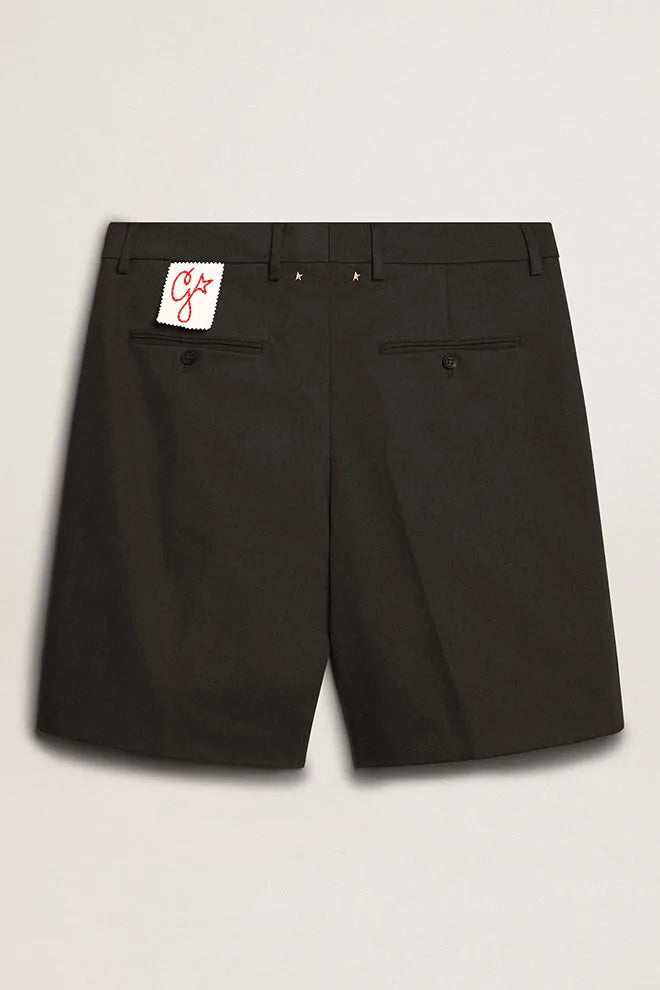 Bermuda in cotone di colore nero