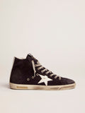 Sneakers Francy in pelle con stella e talloncino in pelle