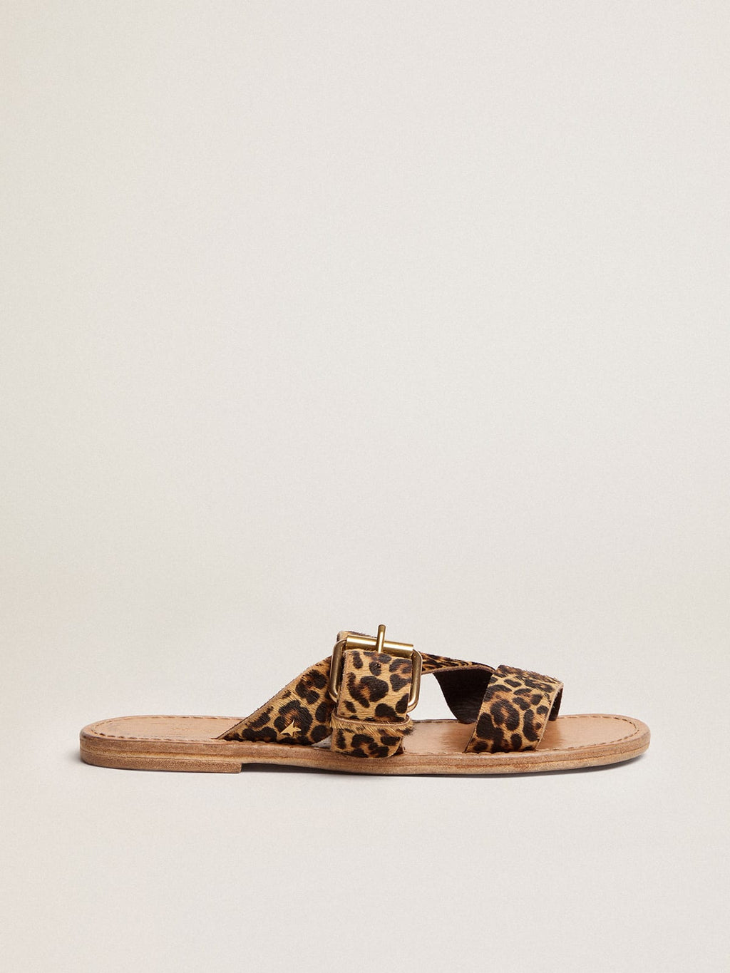 Sandali bassi Margaret in cavallino leopardato