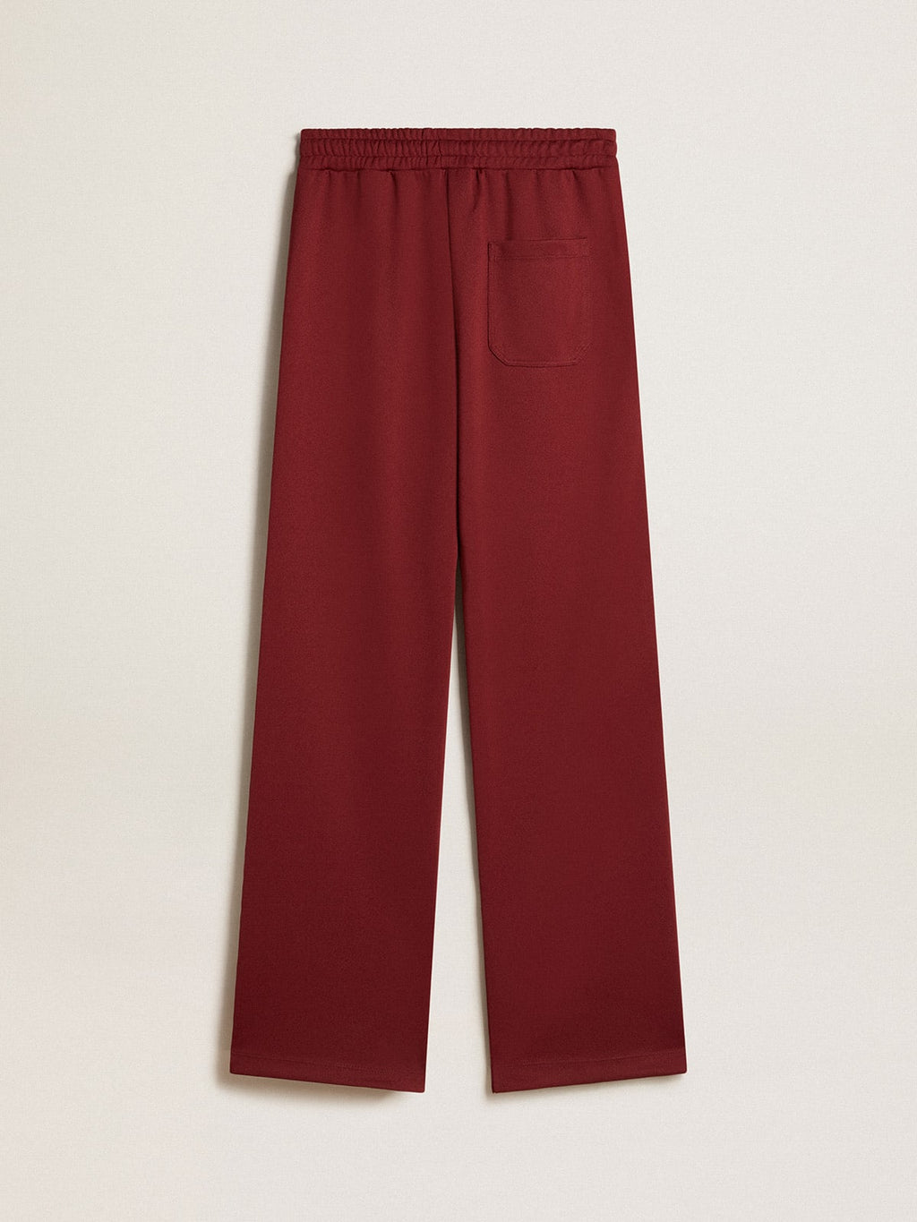 Pantalone jogging da donna di colore bordeaux con stelle sui lati