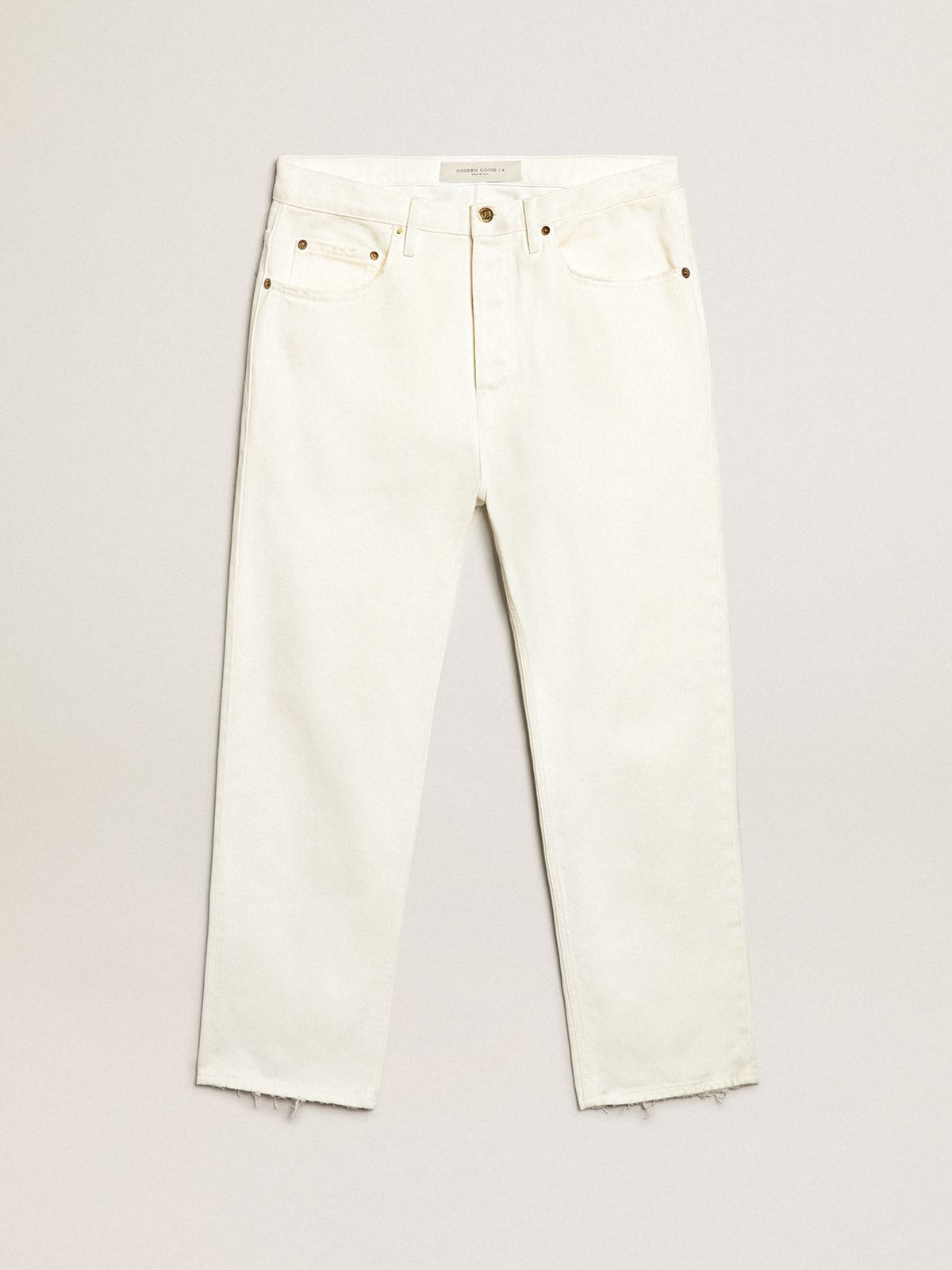 Jeans bianchi dall'effetto stonewashed