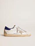 Sneakers Super-Star uomo stella in suede talloncino blu