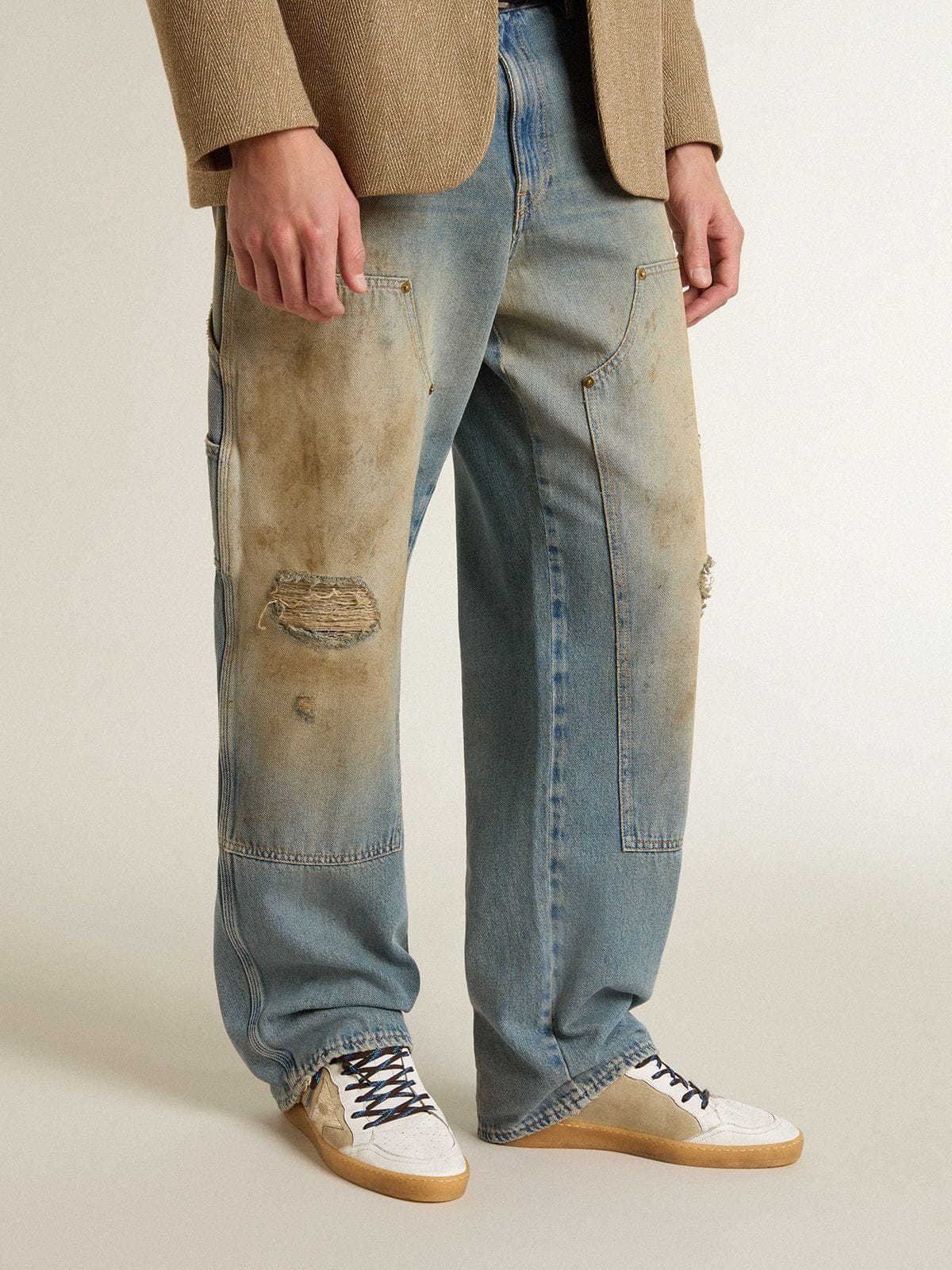 Ball Star LTD with foiled crackle leather star and brown leather heel tab