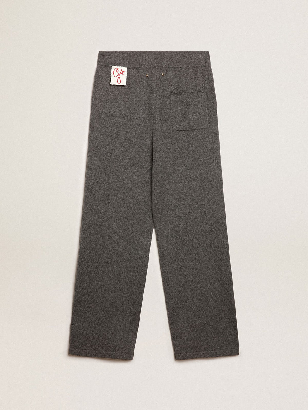 Pantalone jogging uomo misto cashmere di colore grigio melange