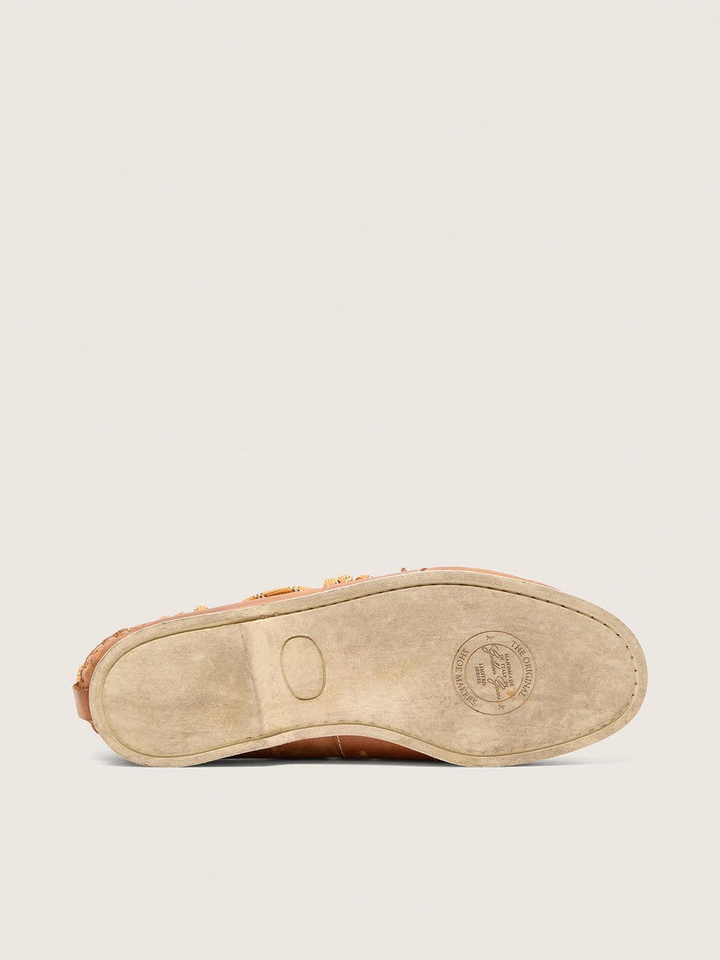 Men's Cruise loafers in tobacco-colored leather with orange hiking laces