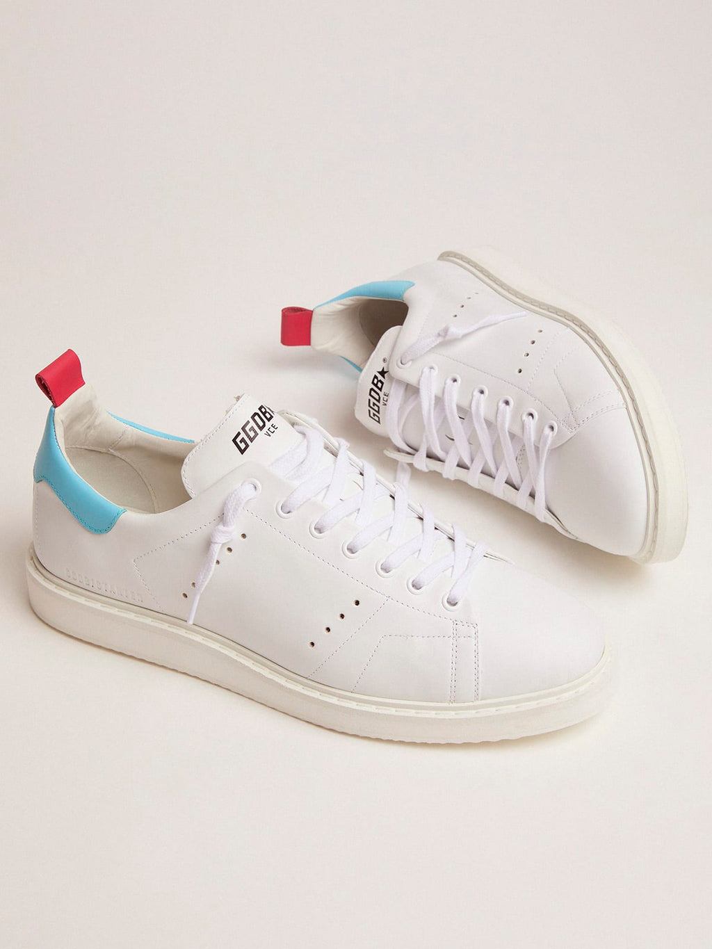 Sneaker Starter LTD bianche con talloncino azzurro
