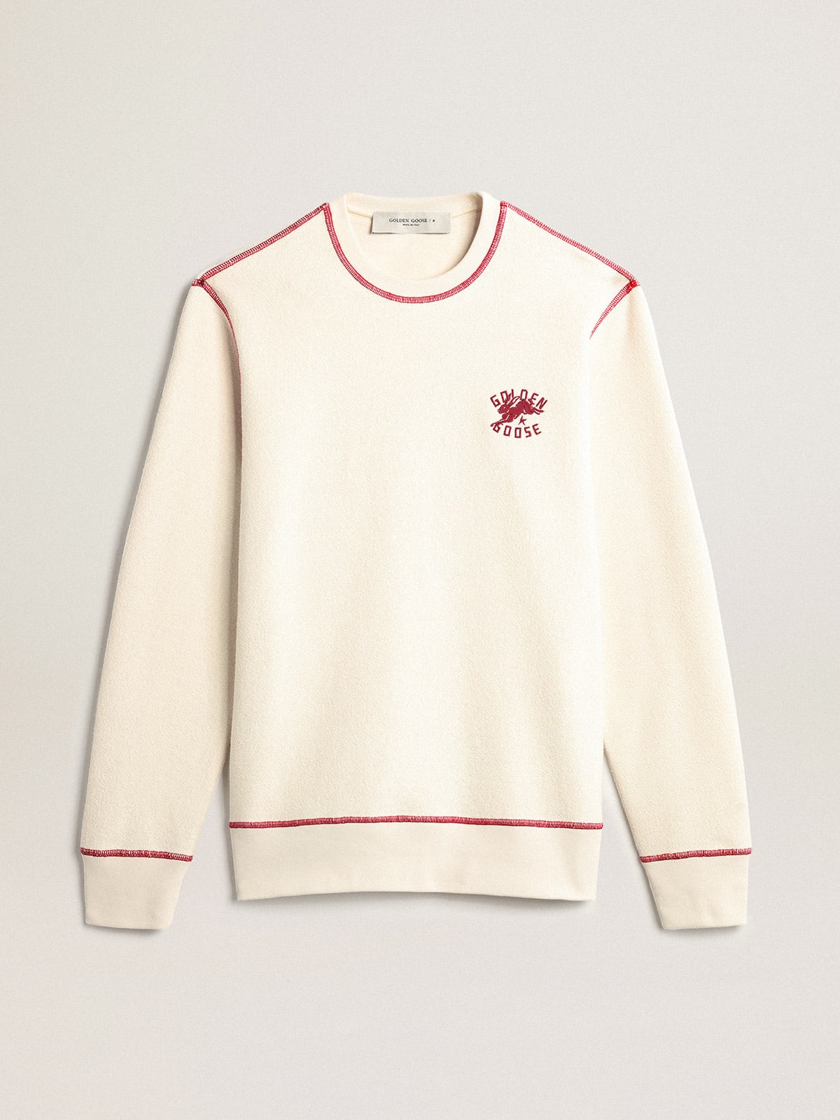 Felpa Uomo color bianco heritage con logo CNY