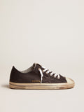 V-Star in pelle nera con stella in pelle nera