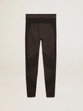 Leggins a mezza cucitura da donna di colore nero