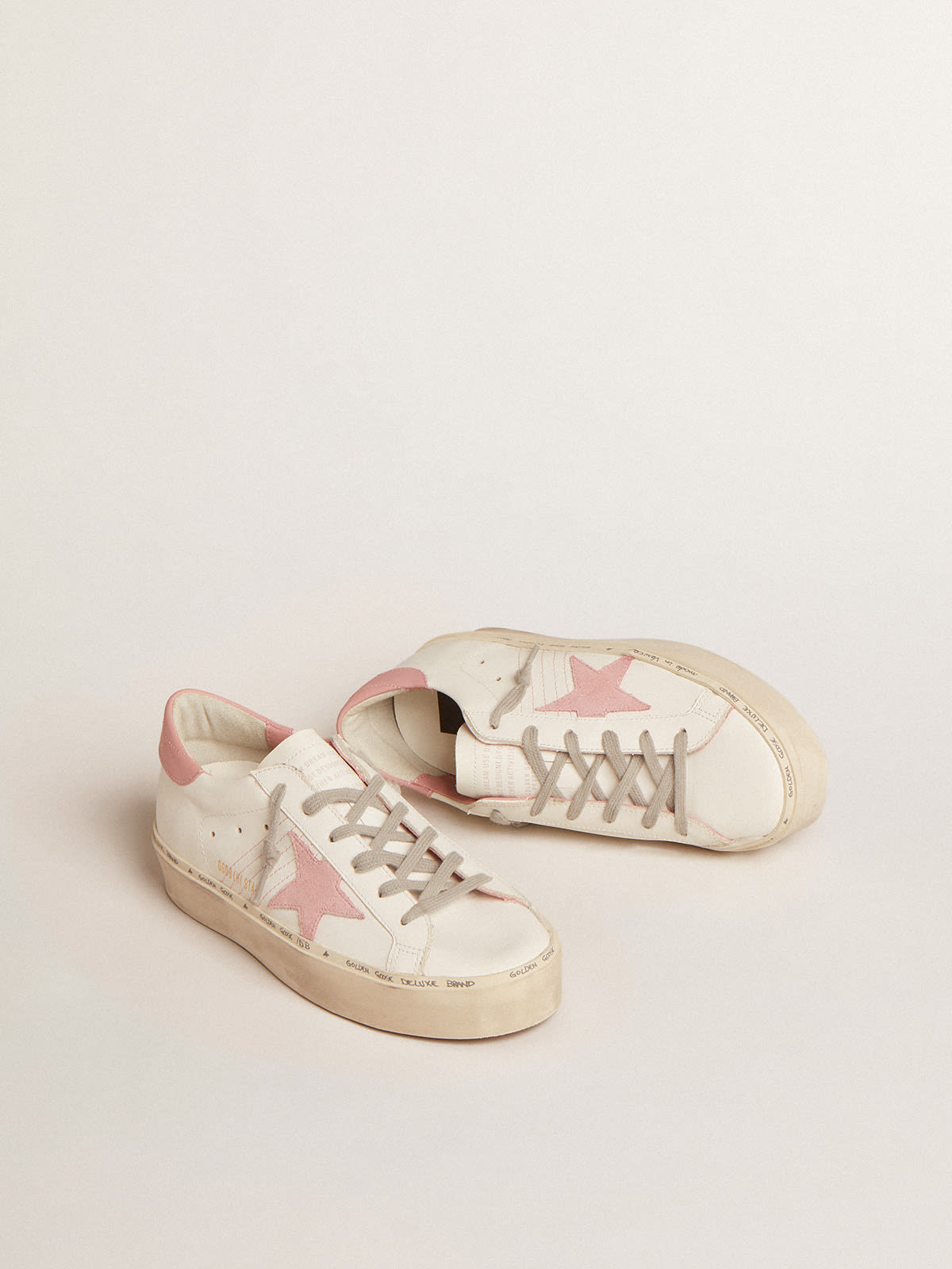 Hi Star con stella in suede e talloncino in pelle rosa antico