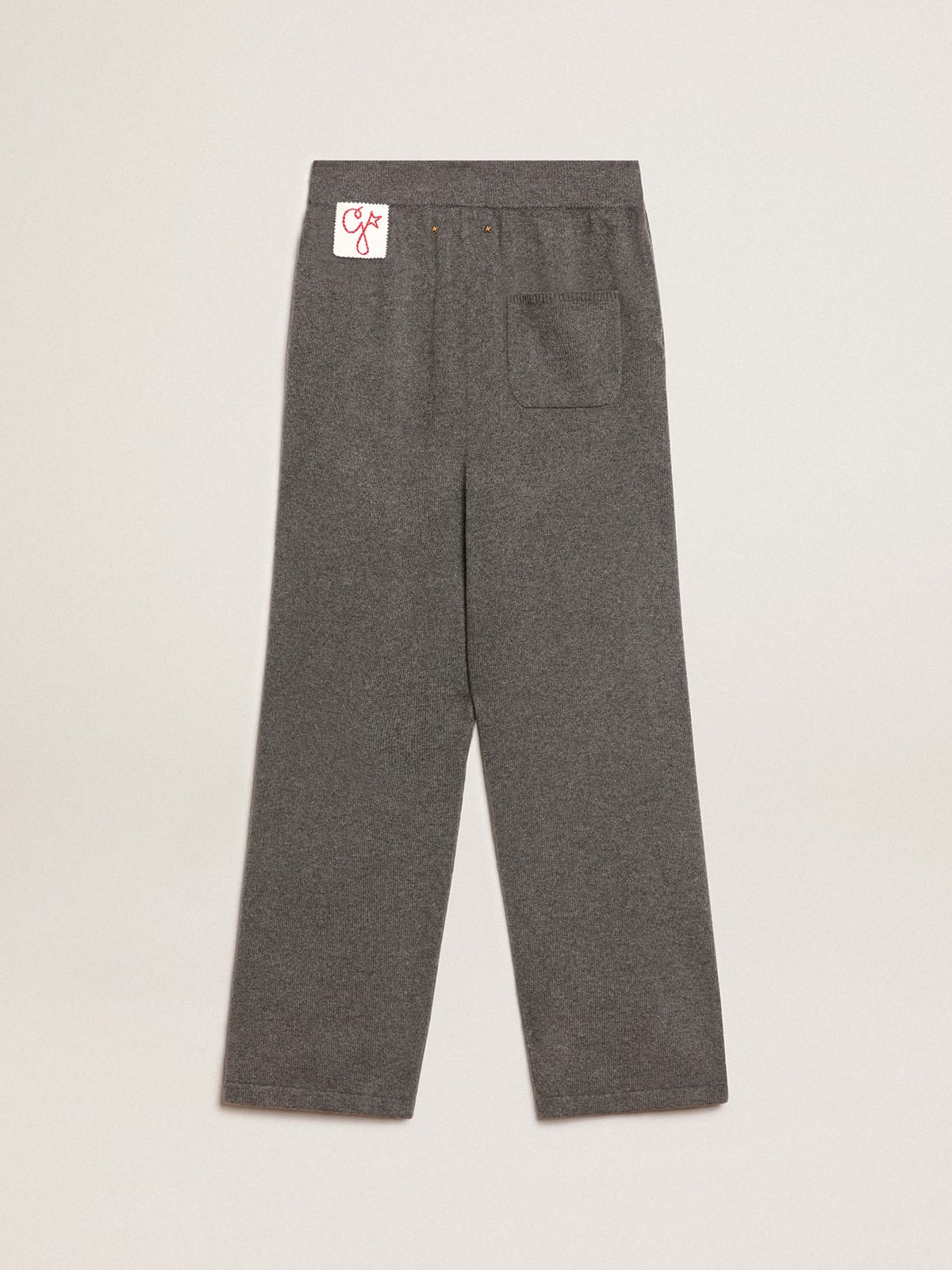 Pantalone jogging donna misto cashmere di colore grigio