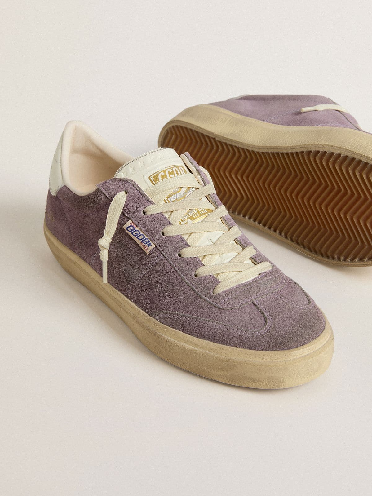 Women's Soul Star in lilac suede with white leather heel tab