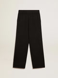 Pantalone jogging uomo misto cashmere di colore nero