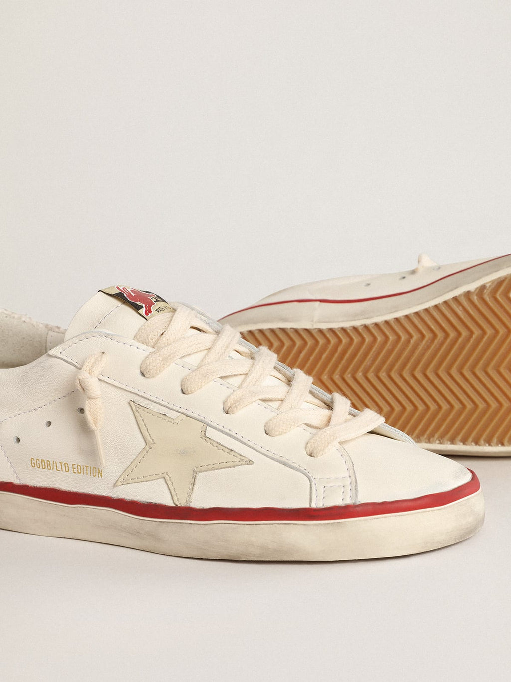 Super-Star Donna LTD CNY in nappa con stella color avorio