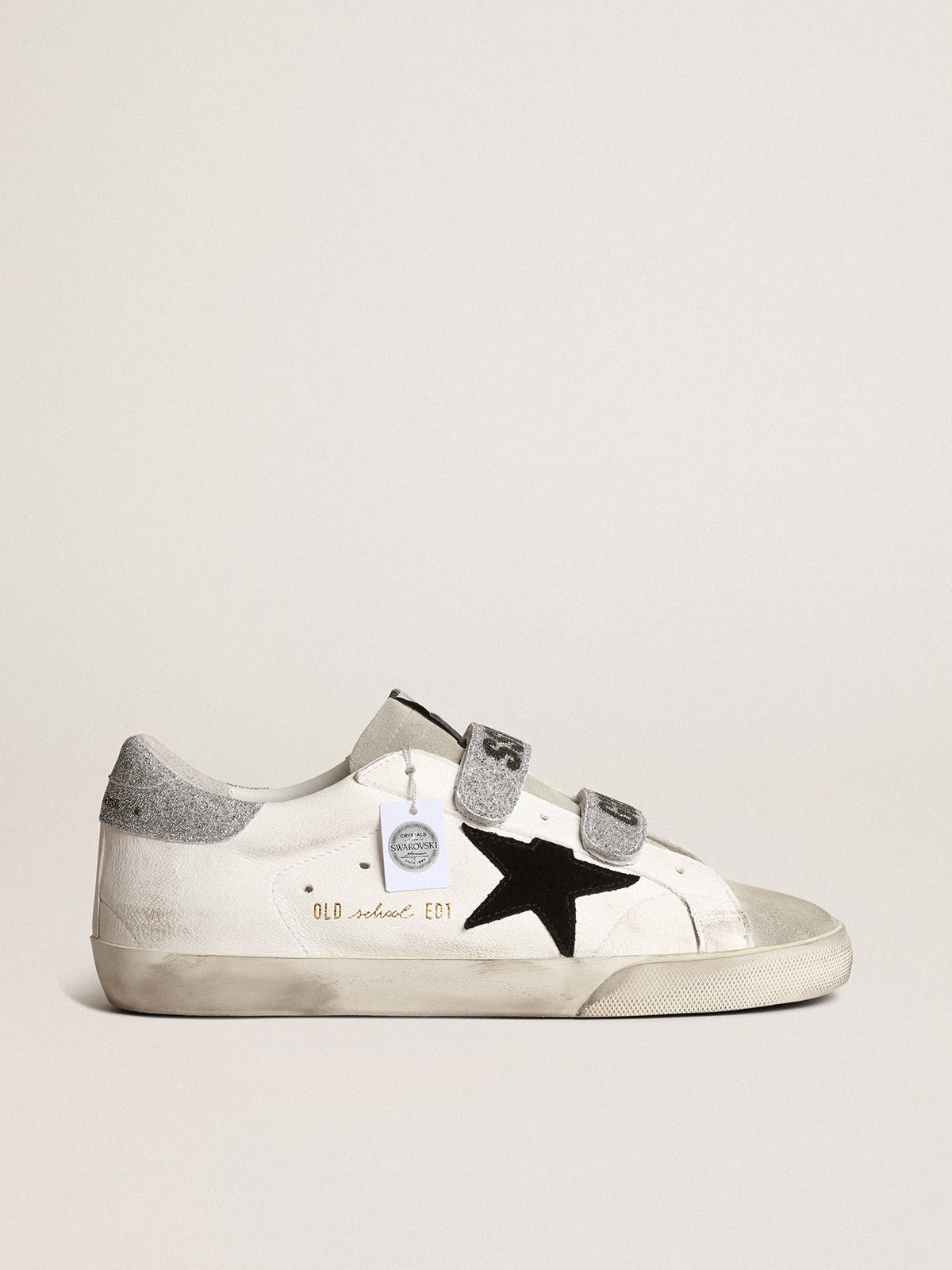 Old School con stella in suede e fasce in cristalli Swarovski