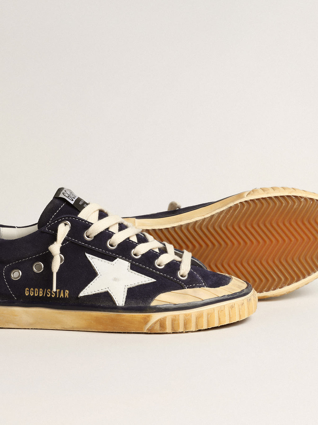 Super-Star Penstar Donna LTD in suede blu con stella bianca