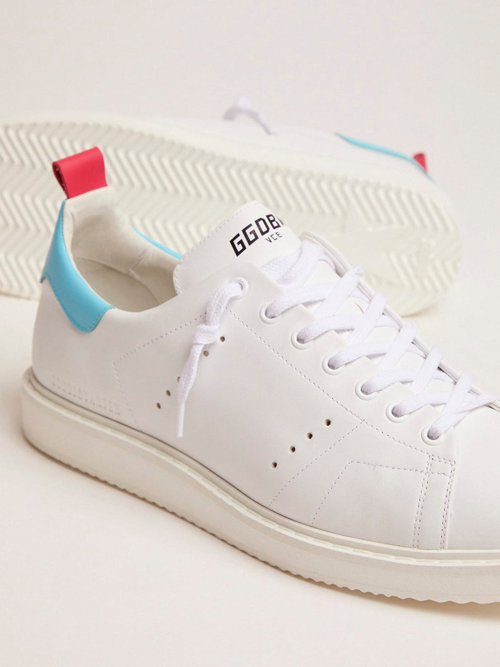 Sneaker Starter LTD bianche con talloncino azzurro
