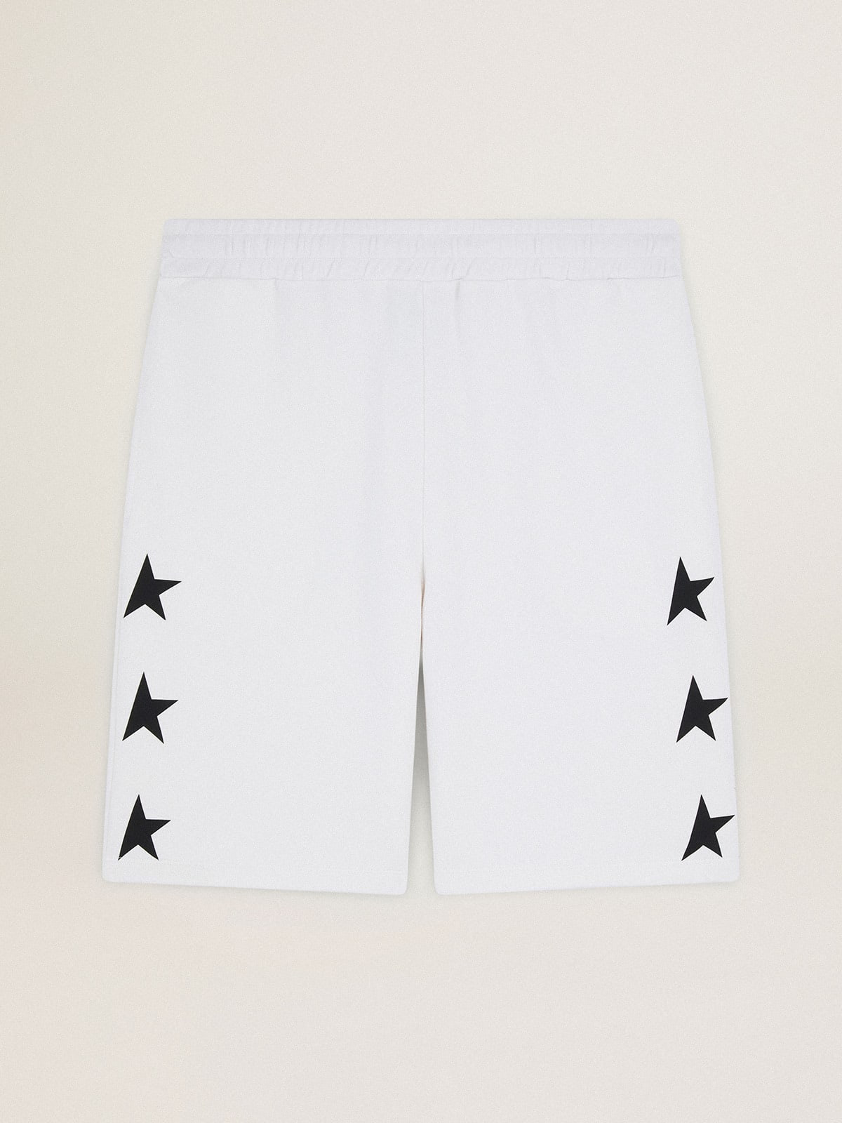 Bermuda Diego Collezione Star di colore bianco vintage con stelle nere a contrasto