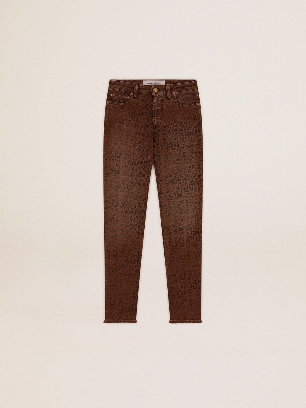 Jeans skinny Collezione Golden con stampa animalier
