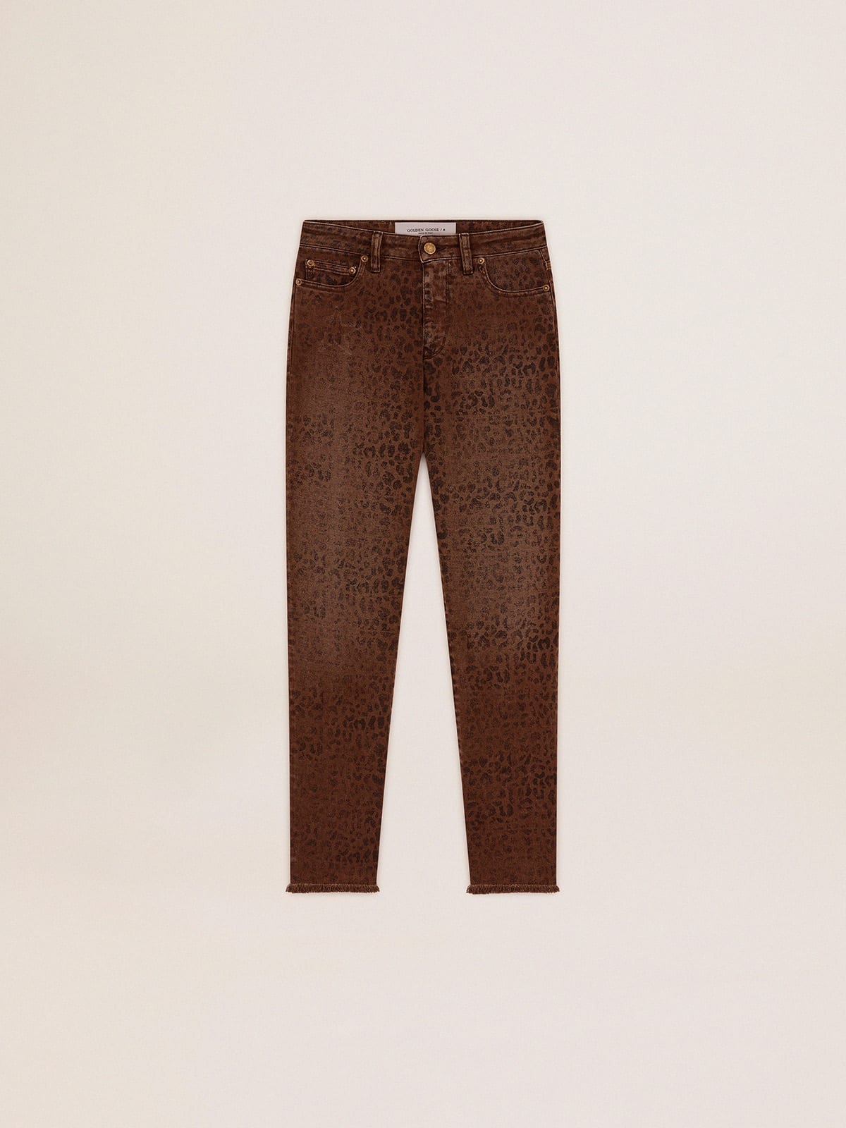 Jeans skinny Collezione Golden con stampa animalier